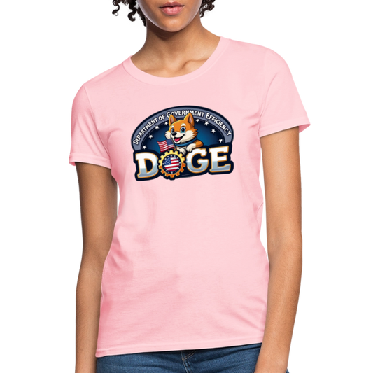 DOGE Logo (Dept of Government Efficiency) Women's Contoured T-Shirt - pink