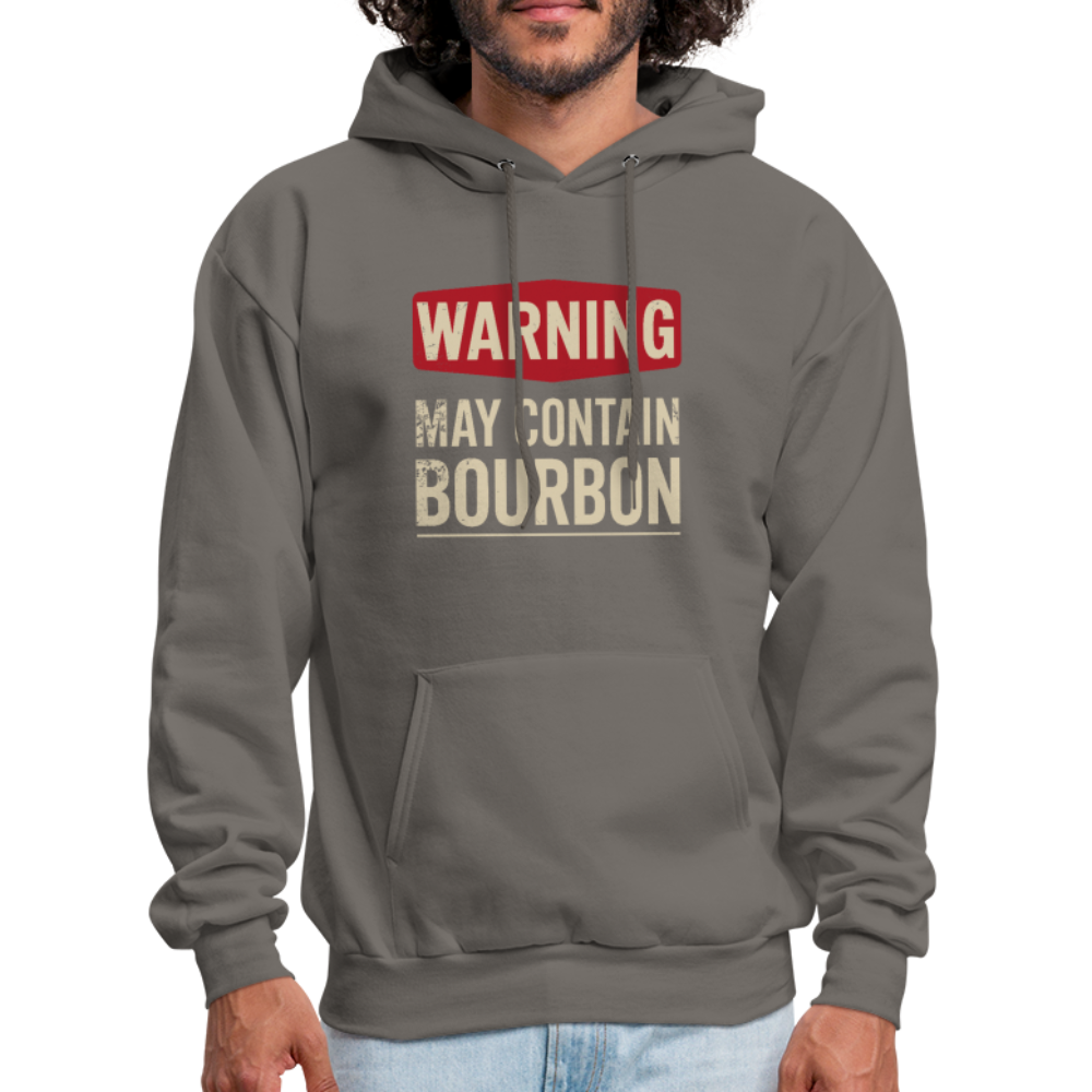 Warning May Contain Bourbon Hoodie - asphalt gray