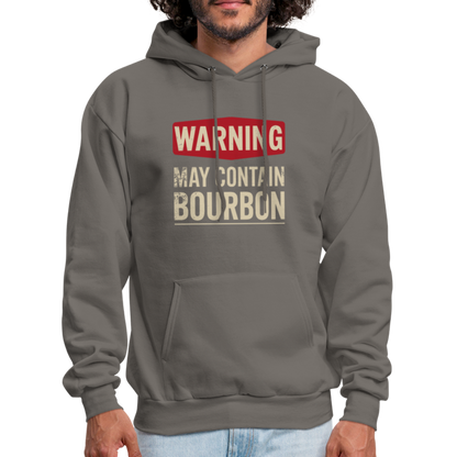 Warning May Contain Bourbon Hoodie - asphalt gray