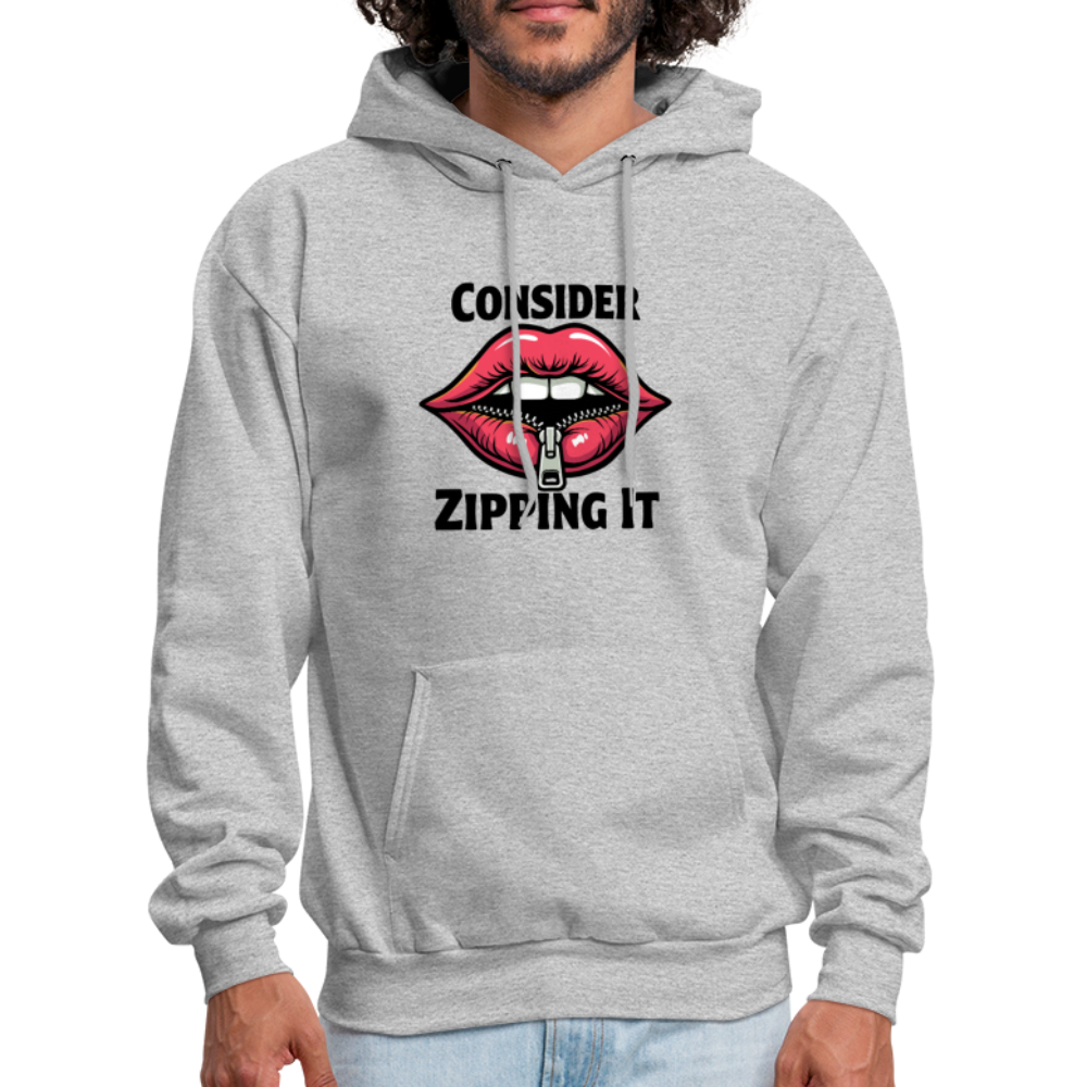 Consider Zipping It Hoodie - heather gray