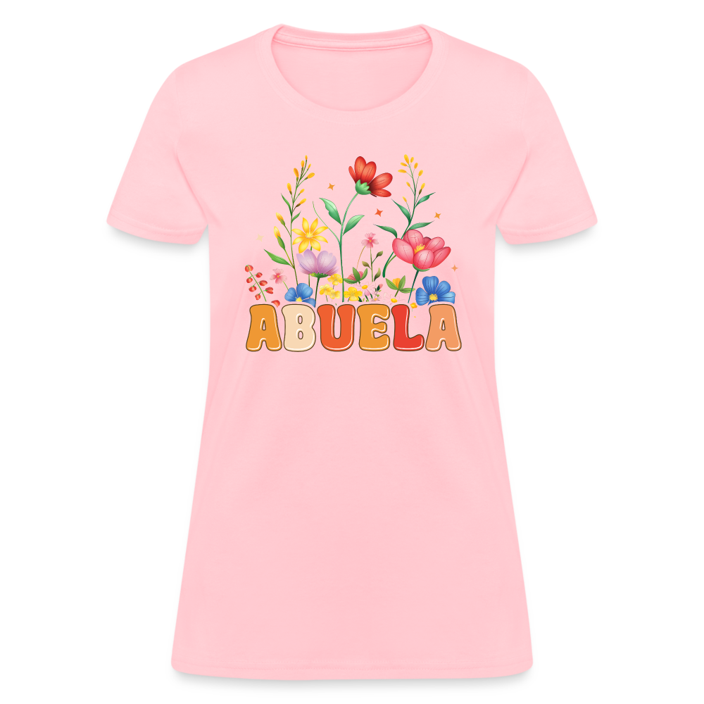 Abuela Women's T-Shirt with Floral Design - pink