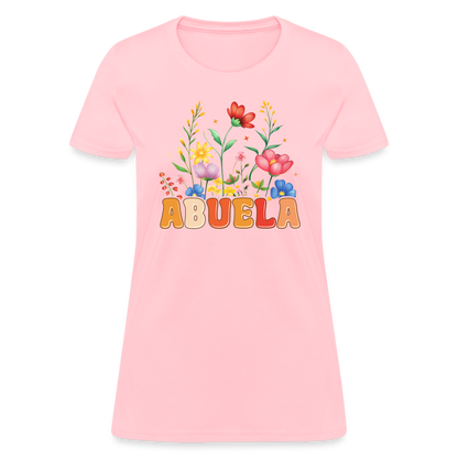 Abuela Women's T-Shirt with Floral Design - pink