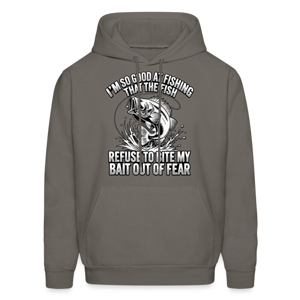 I’m So Good at Fishing the Fish Refuse to Bite Hoodie Color: Asphalt Gray