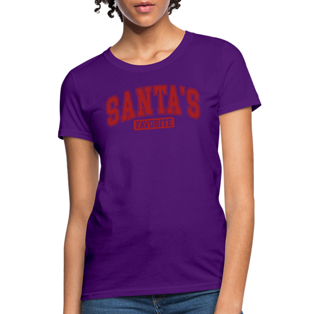 Santa's Favorite Women's Contoured T-Shirt - purple