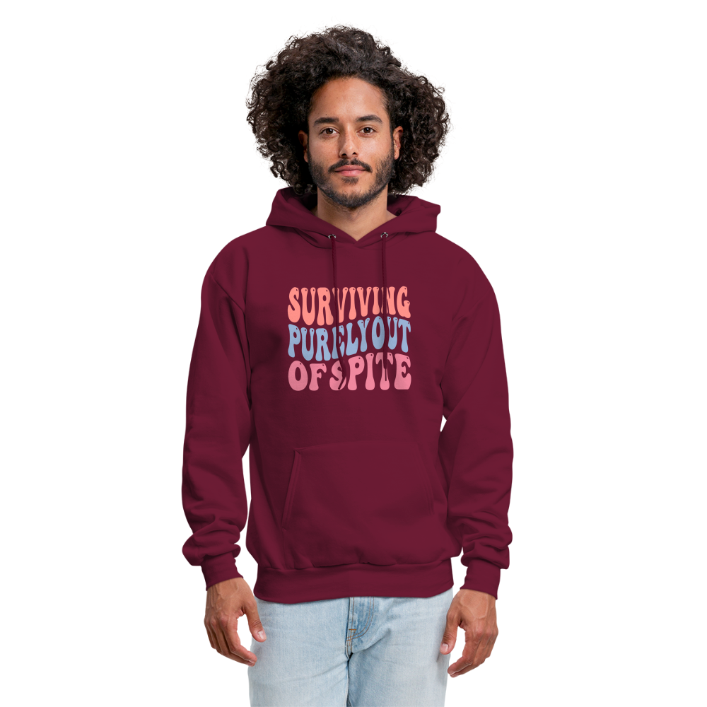 Surviving Purely Out Of Spite Hoodie - burgundy