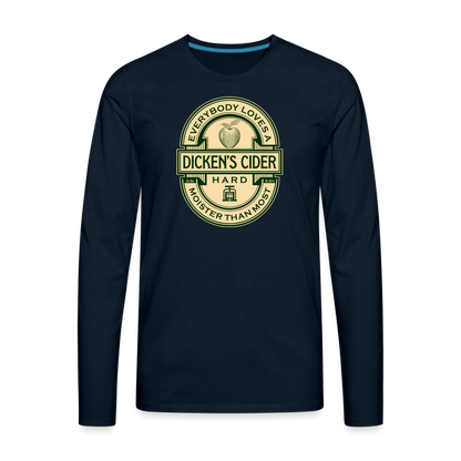 Dicken's Cider Men's Premium Long Sleeve T-Shirt - deep navy