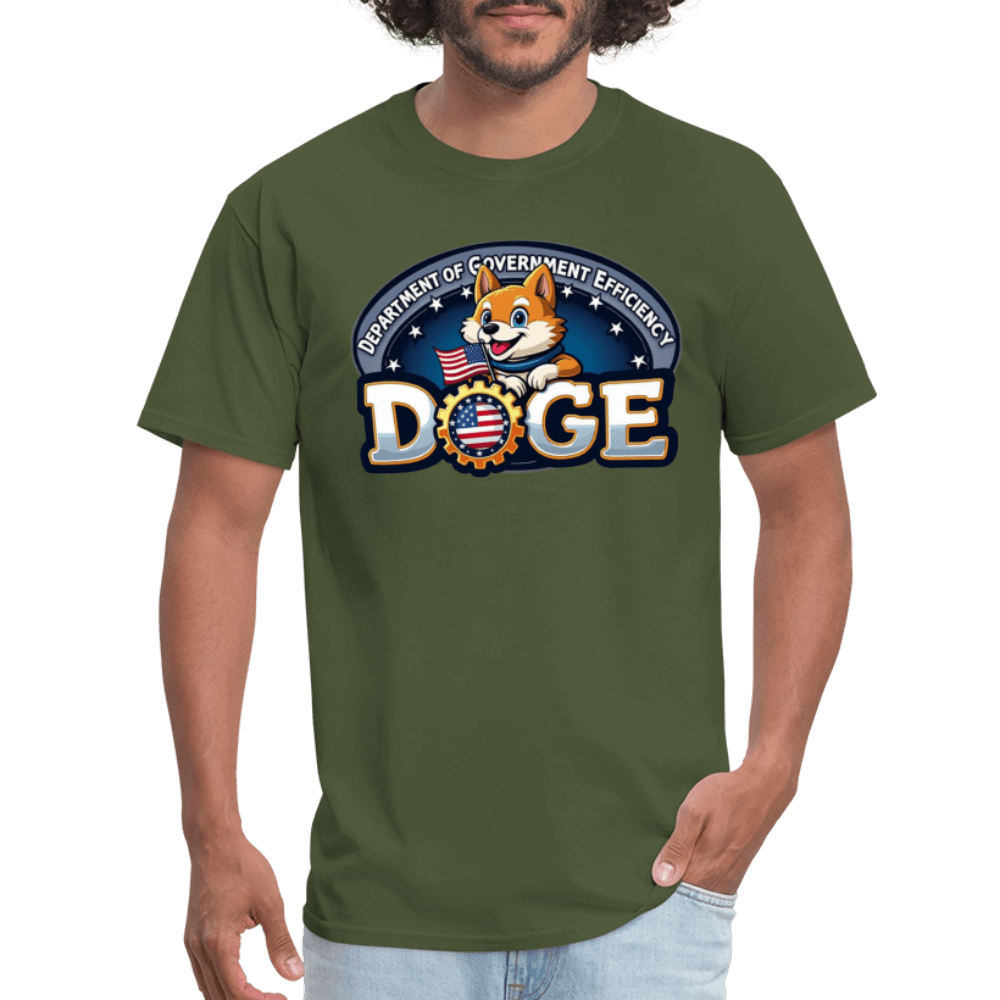DOGE Logo (Dept of Government Efficiency) T-Shirt - military green