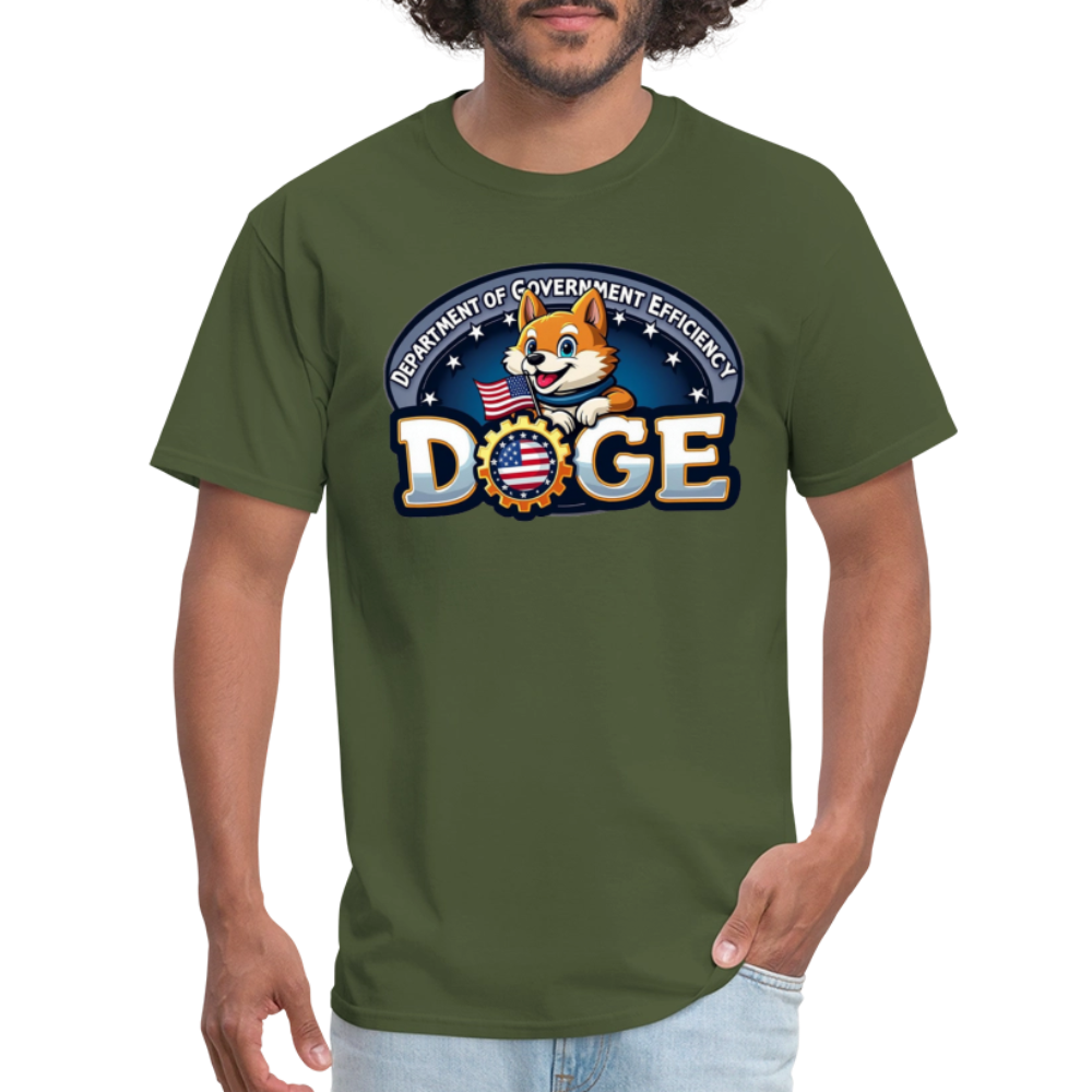 DOGE Logo (Dept of Government Efficiency) T-Shirt - military green