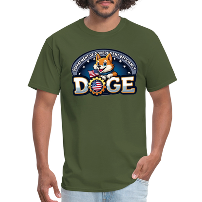 DOGE Logo (Dept of Government Efficiency) T-Shirt - military green