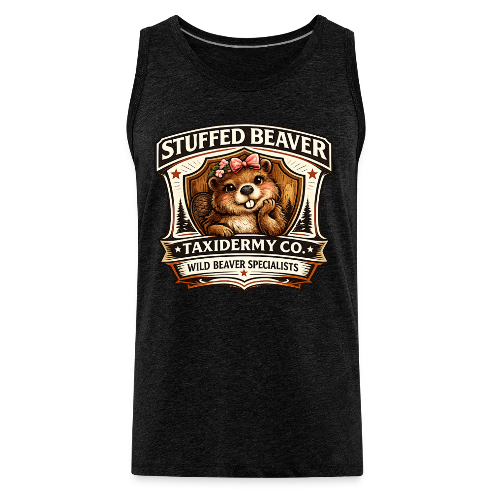 Stuffed Beaver Taxidermy Funny Tank Top Color: Deep Navy