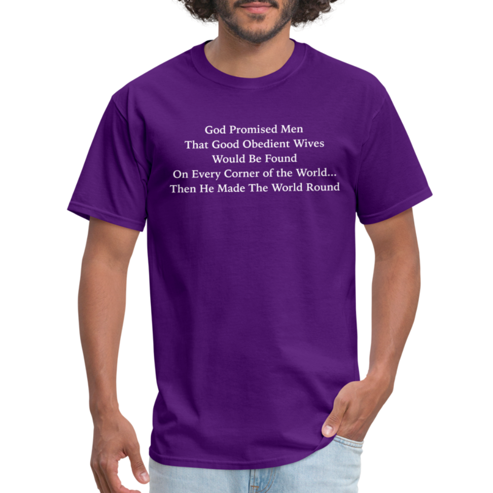 God Promised Men Good Obedient Wives T-Shirt - purple