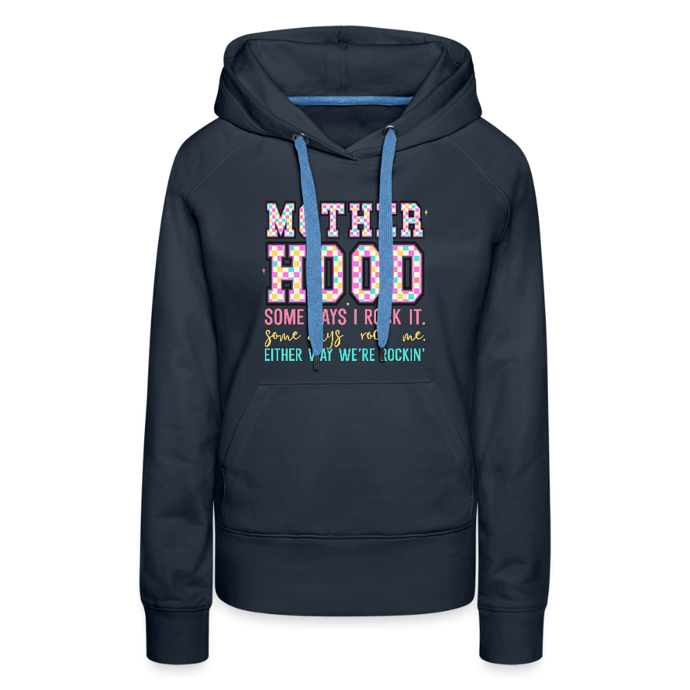 Motherhood Rocking It Funny Women’s Hoodie - navy