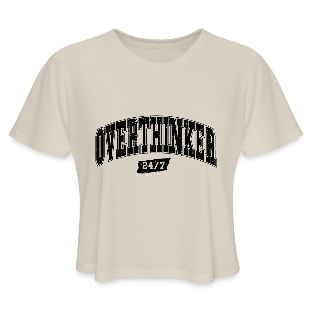 Overthinker 24/7 Women’s Cropped T-Shirt – Bold and Fun Style - dust