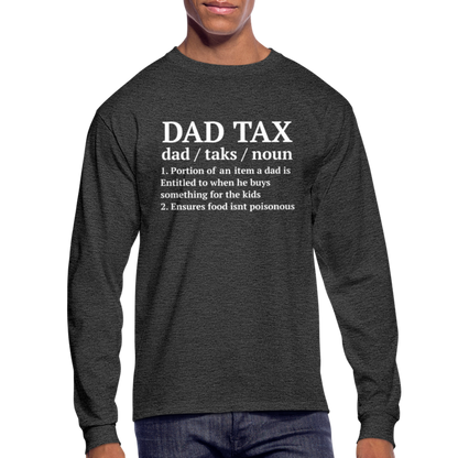 Dad Tax Long Sleeve T-Shirt (Definition) - heather black