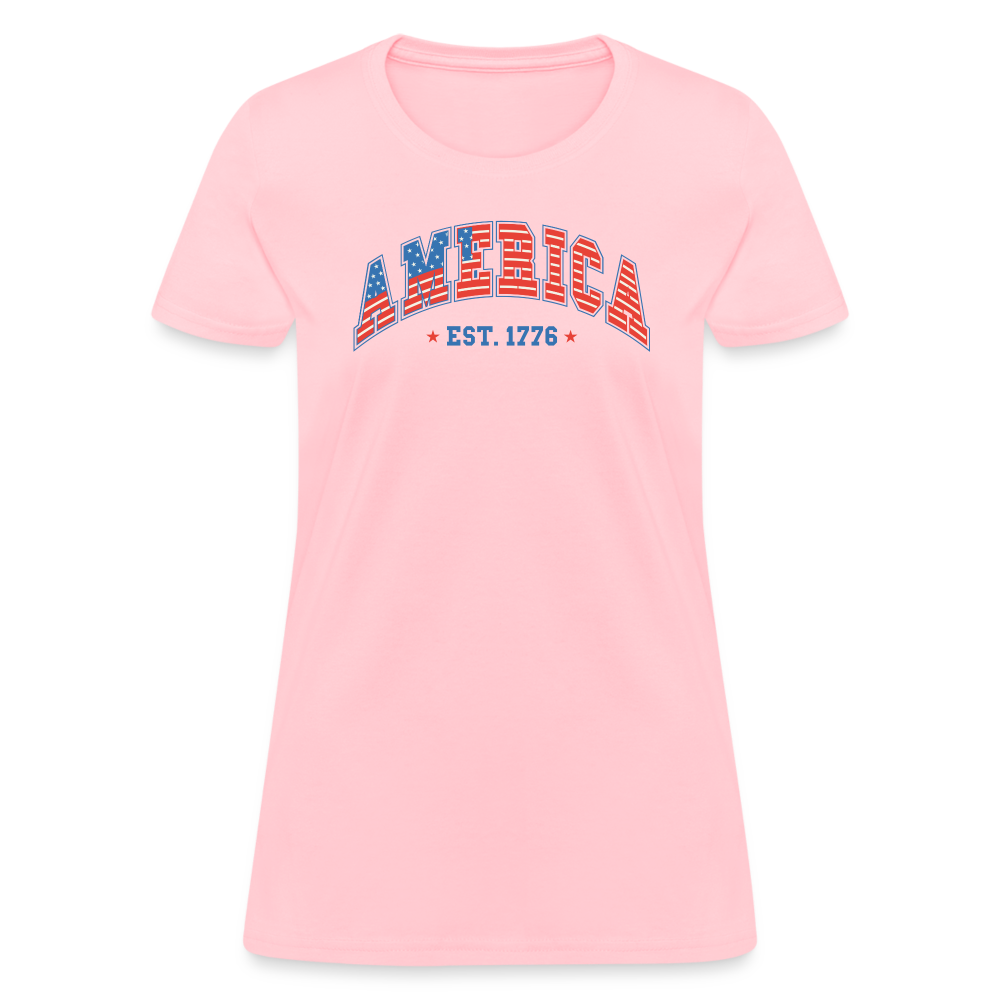 American 1776 Women's Contoured T-Shirt - pink