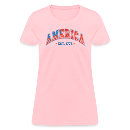 American 1776 Women's Contoured T-Shirt - pink