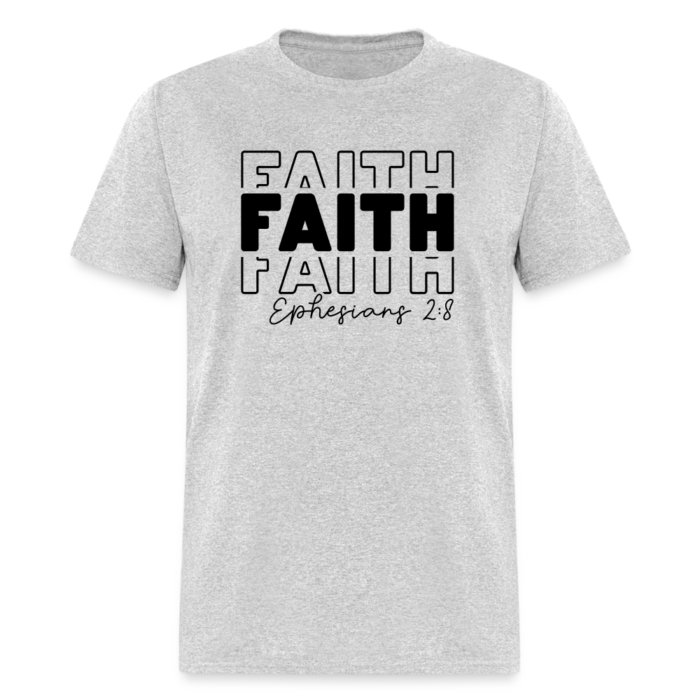 Faith Ephesians 2:8 T-Shirt - heather gray