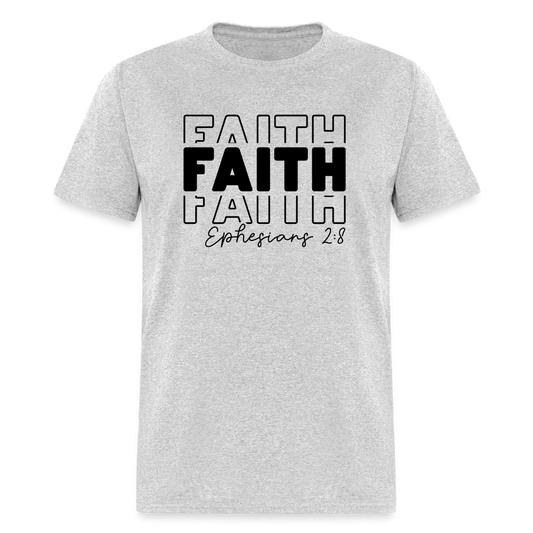 Faith Ephesians 2:8 T-Shirt - heather gray