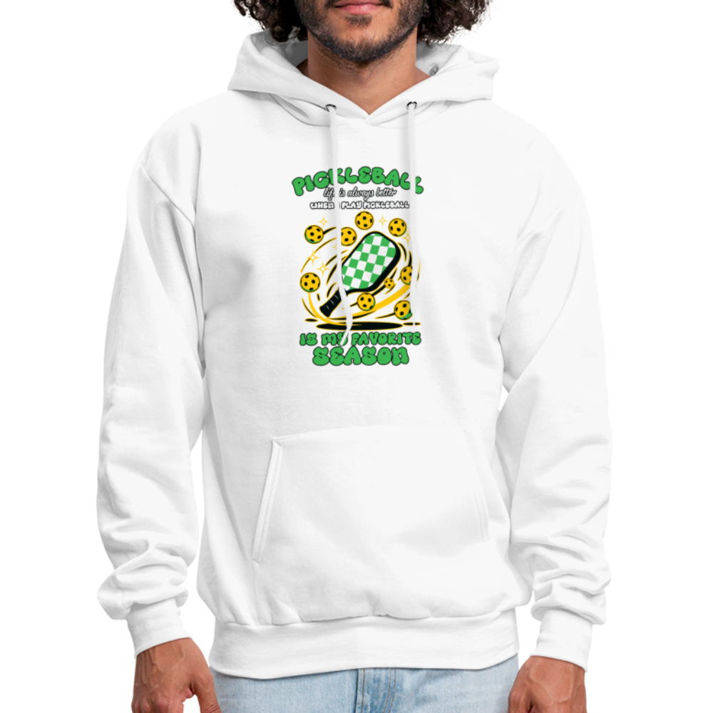 Pickleball Is My Favorite Season Hoodie - white