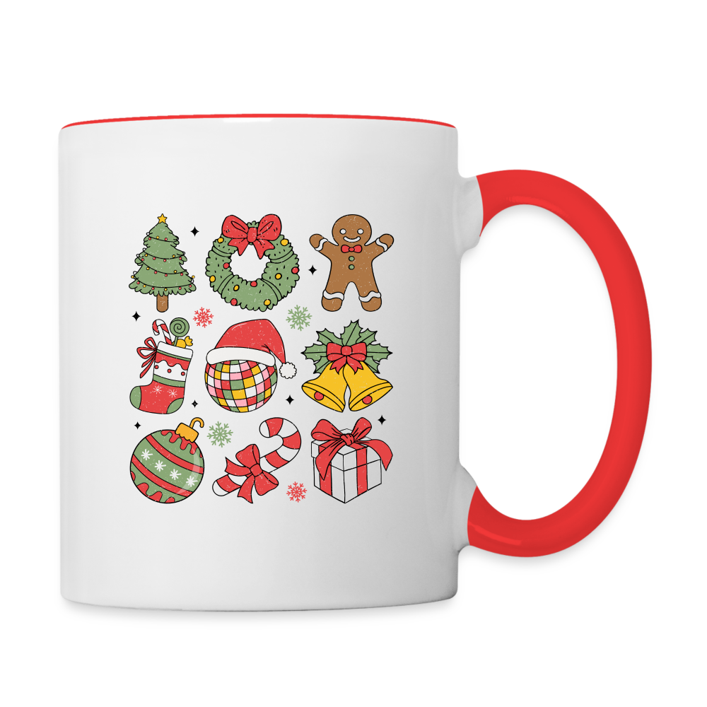 Christmas Holiday Season Coffee Mug - white/red