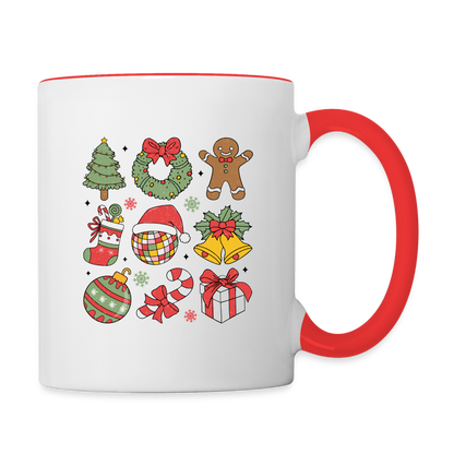 Christmas Holiday Season Coffee Mug - white/red