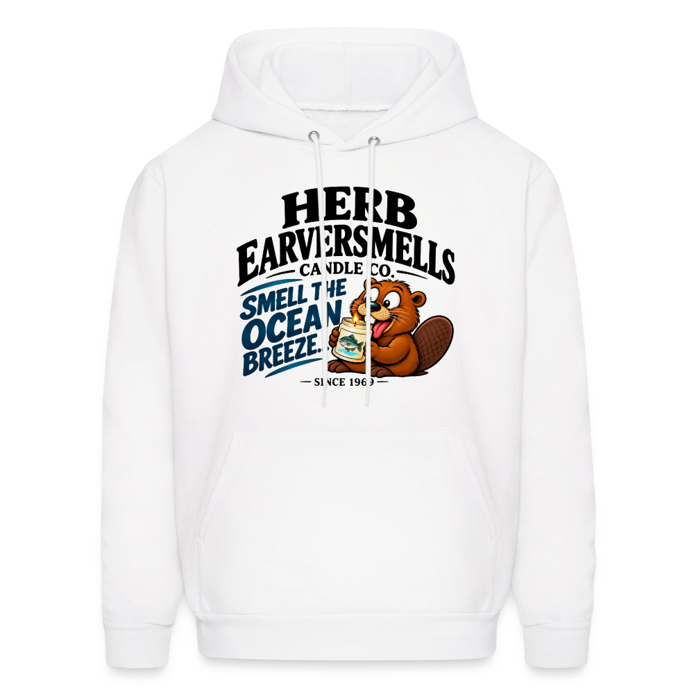 Herb Earversmells Candle Co. – Funny Adult Humor Hoodie - white