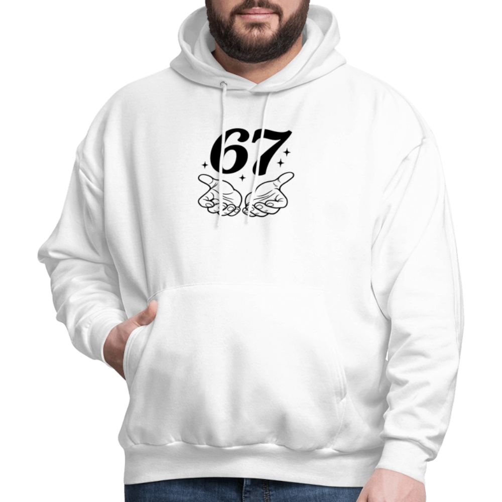 Six Seven 67 Hand Gesture Hoodie Color: heather gray