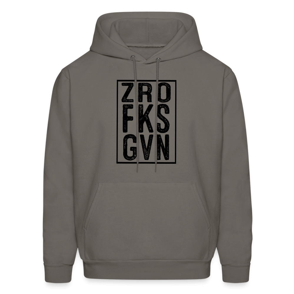 Zero Fucks Given (ZRO FKS GVN) Hoodie - asphalt gray