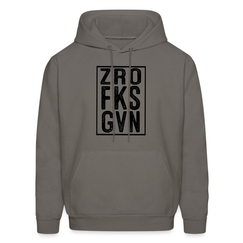 Zero Fucks Given (ZRO FKS GVN) Hoodie - asphalt gray