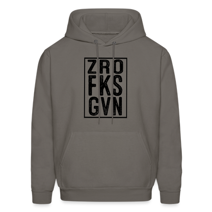 Zero Fucks Given (ZRO FKS GVN) Hoodie - asphalt gray