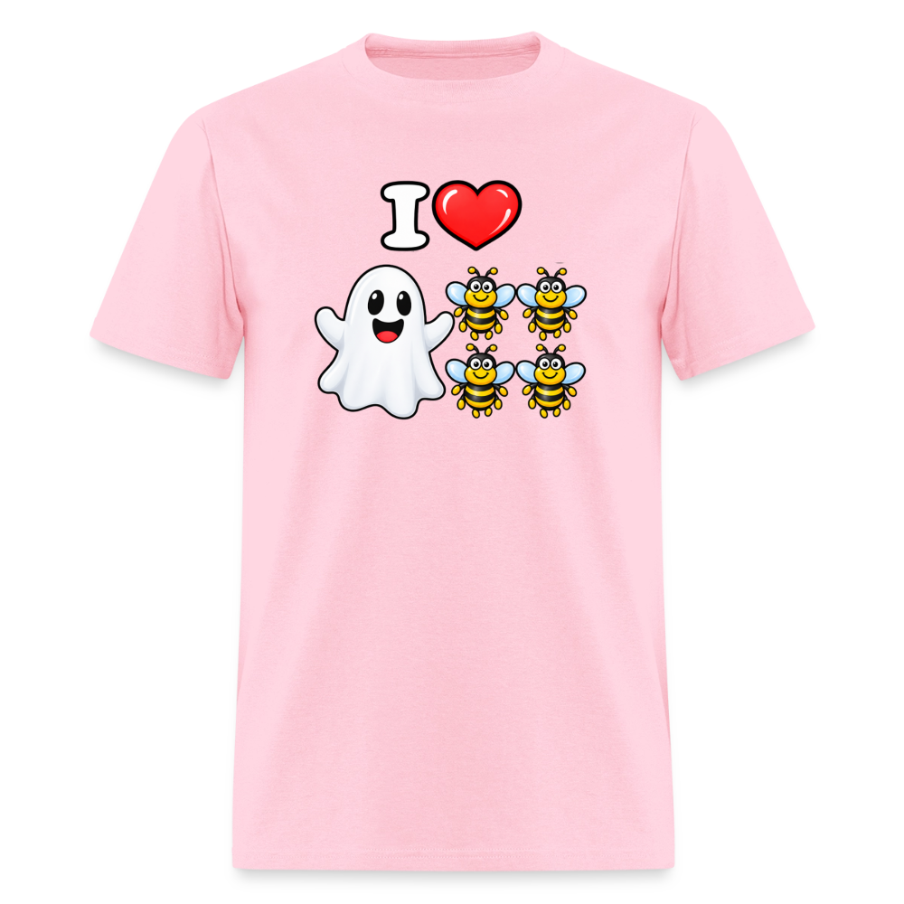 I Heart Boo Bees T-Shirt – Funny Halloween Adult Humor - pink