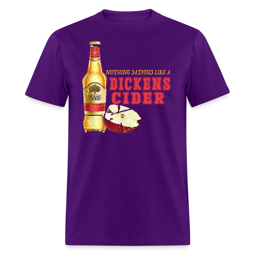 Nothing Satisfies Like A Dickens Cider T-Shirt - purple