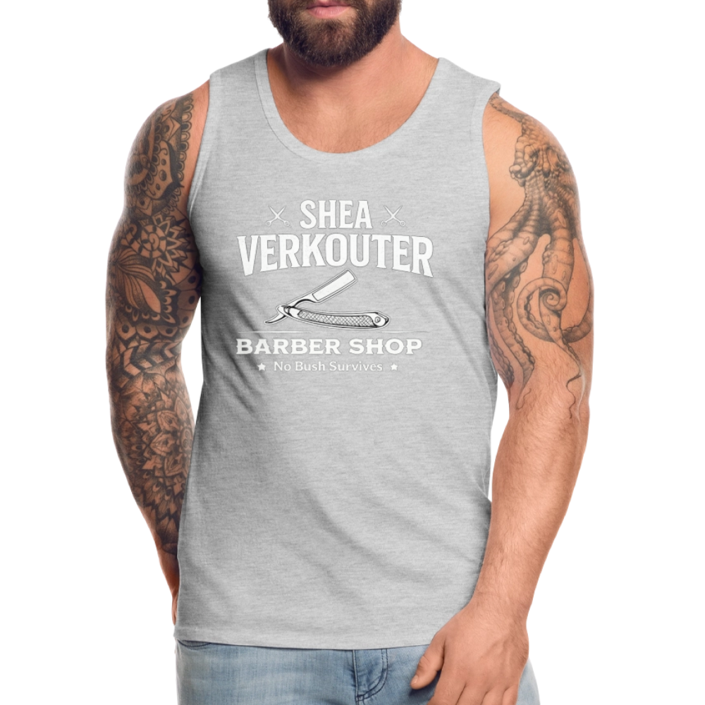 Shea Verkouter Barber Shop Funny Tank Top - heather gray