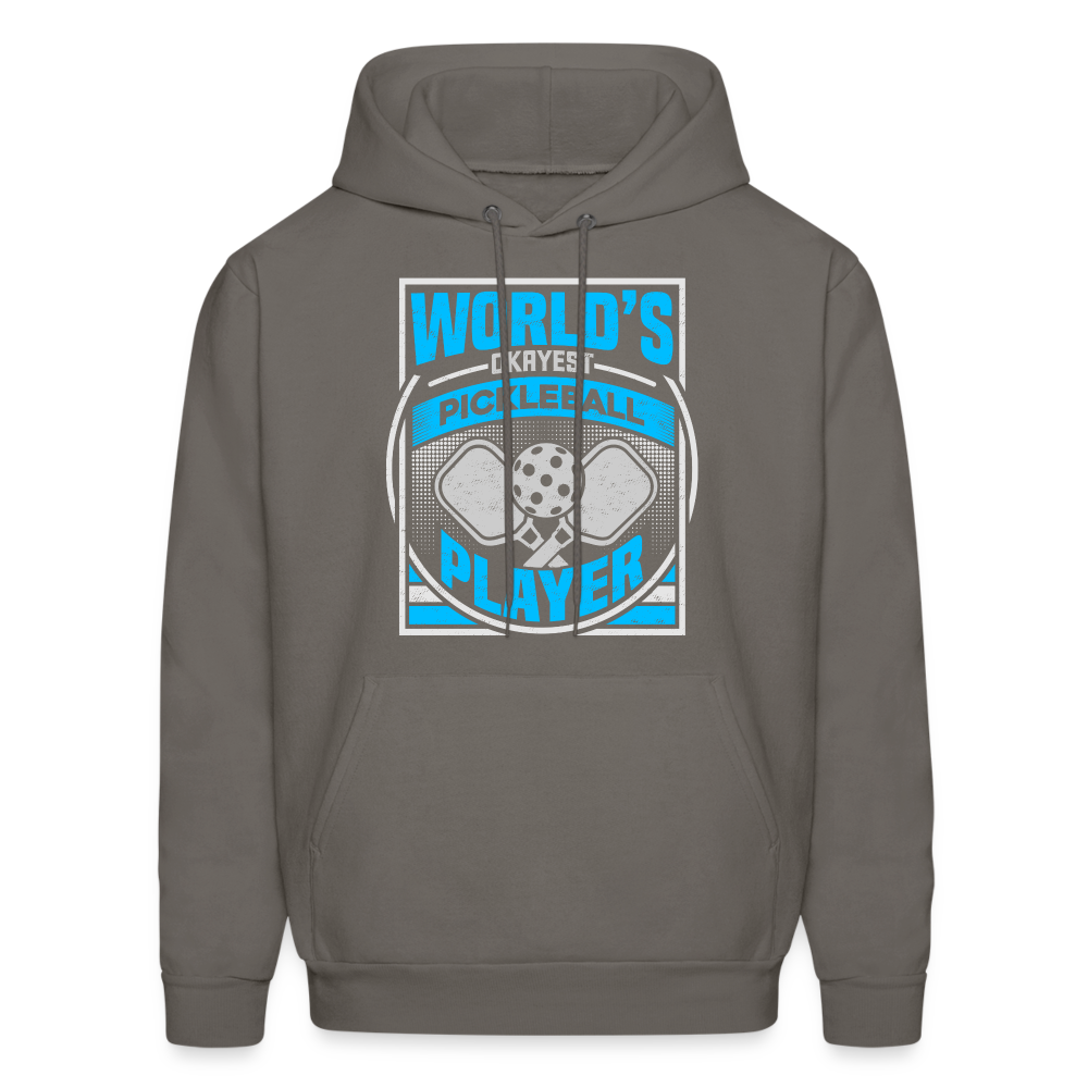 World's Okayest Pickleball Player Hoodie - asphalt gray