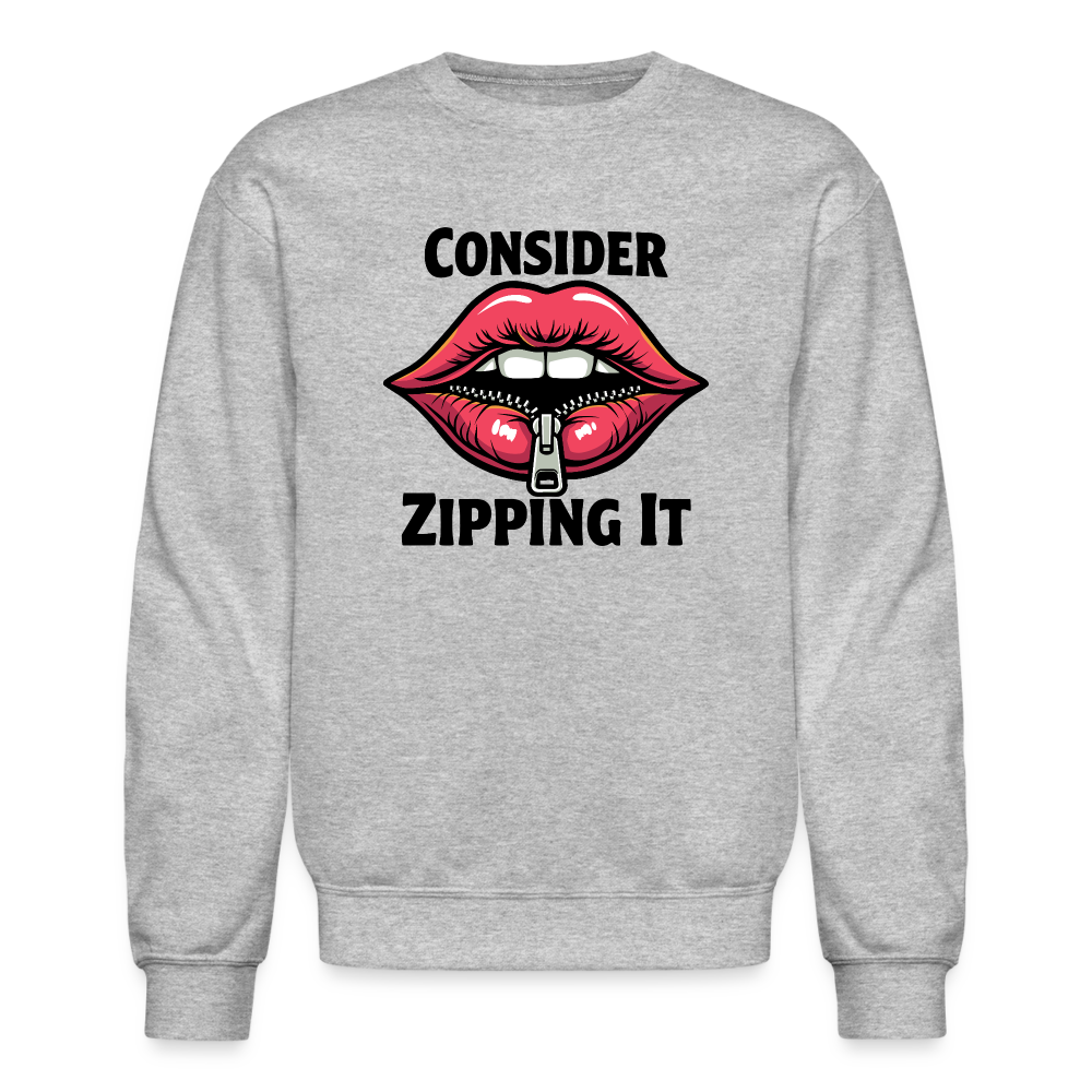 Consider Zipping It Sweatshirt - heather gray