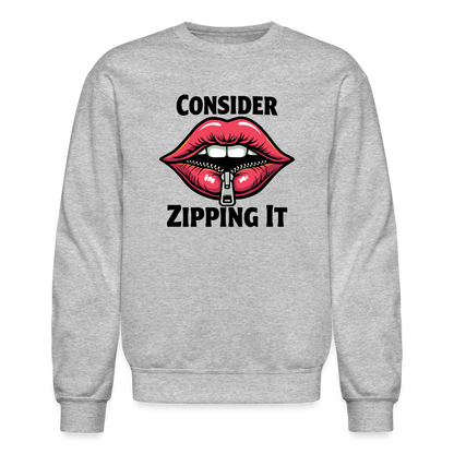 Consider Zipping It Sweatshirt - heather gray