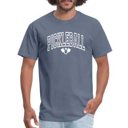 Pickleball T-Shirt (White Arch Letters) - denim