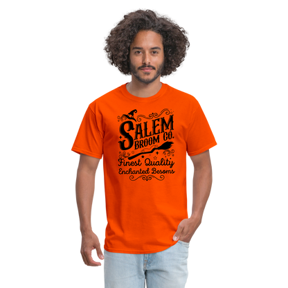 Salem Broom Co. Finest Quality Enchanted Besoms T-Shirt (Halloween) - orange