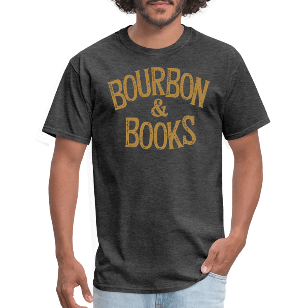 Bourbon & Books T-Shirt - heather black