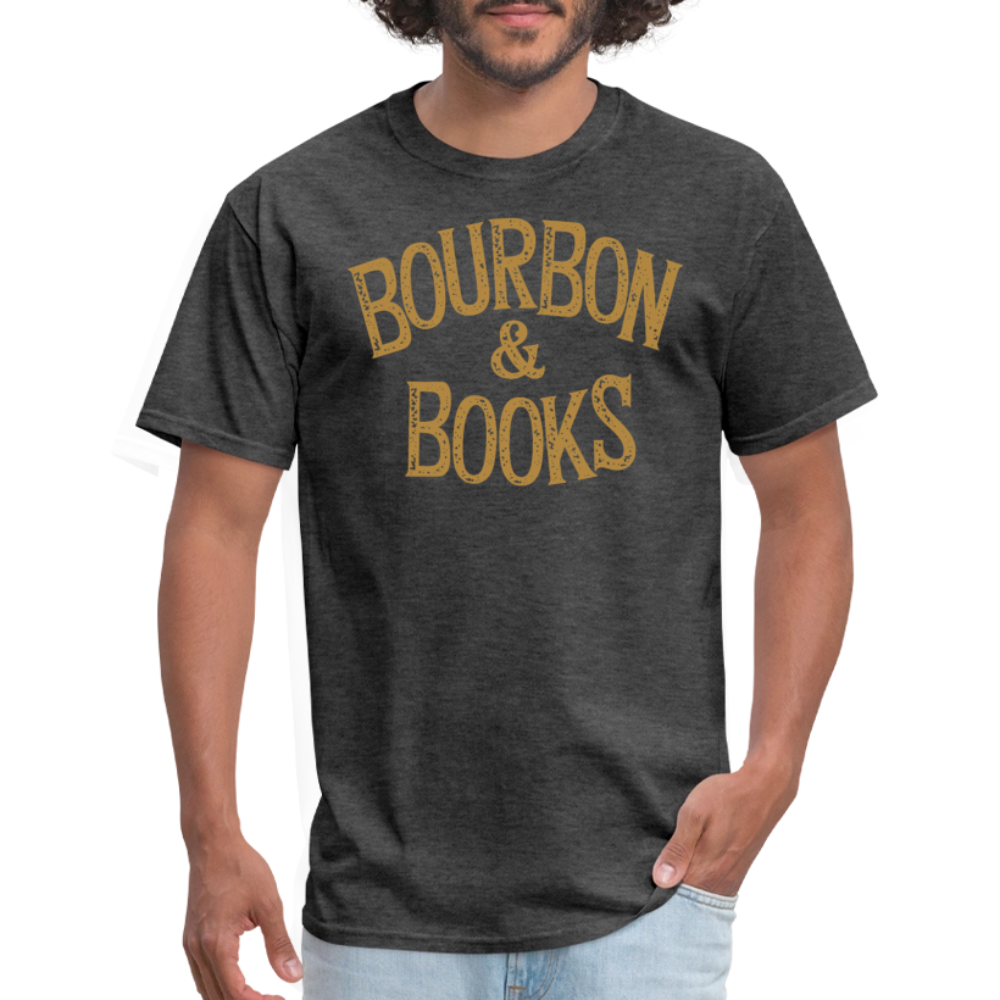 Bourbon & Books T-Shirt - heather black