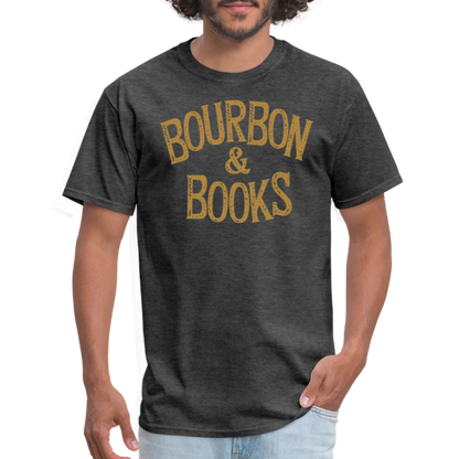 Bourbon & Books T-Shirt - heather black