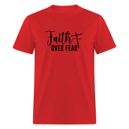 Faith Over Fear T-Shirt - red