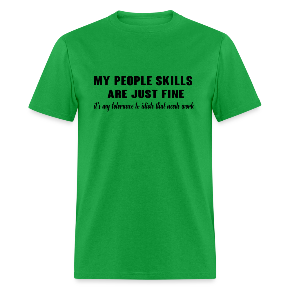 It's My Tolerance To Idiots That Needs Work T-Shirt - bright green