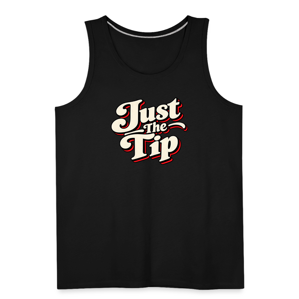 Just the Tip Funny Adult Humor Tank Top Color: Deep Navy