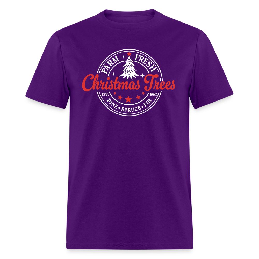 Farm Fresh Christmas Trees T-Shirt - purple