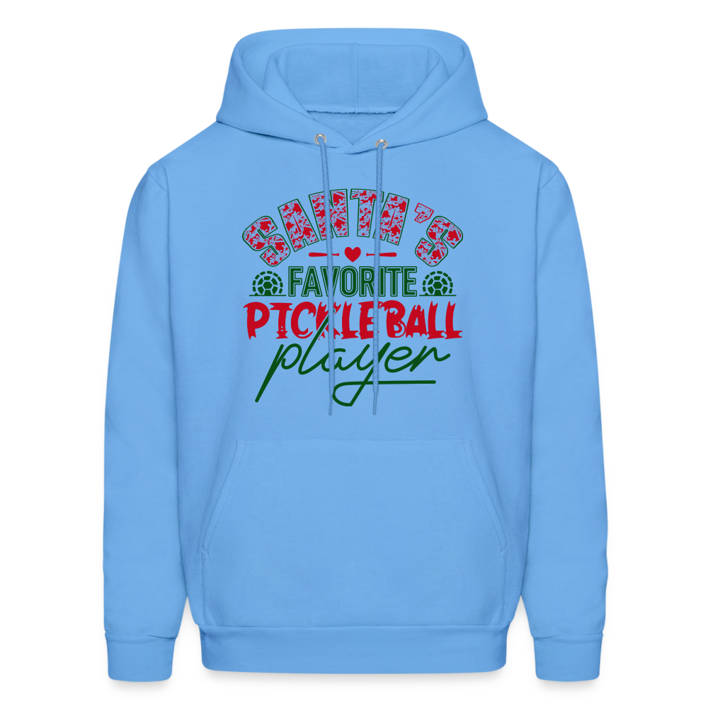 Santa's Favorite Pickleball Player Hoodie - carolina blue