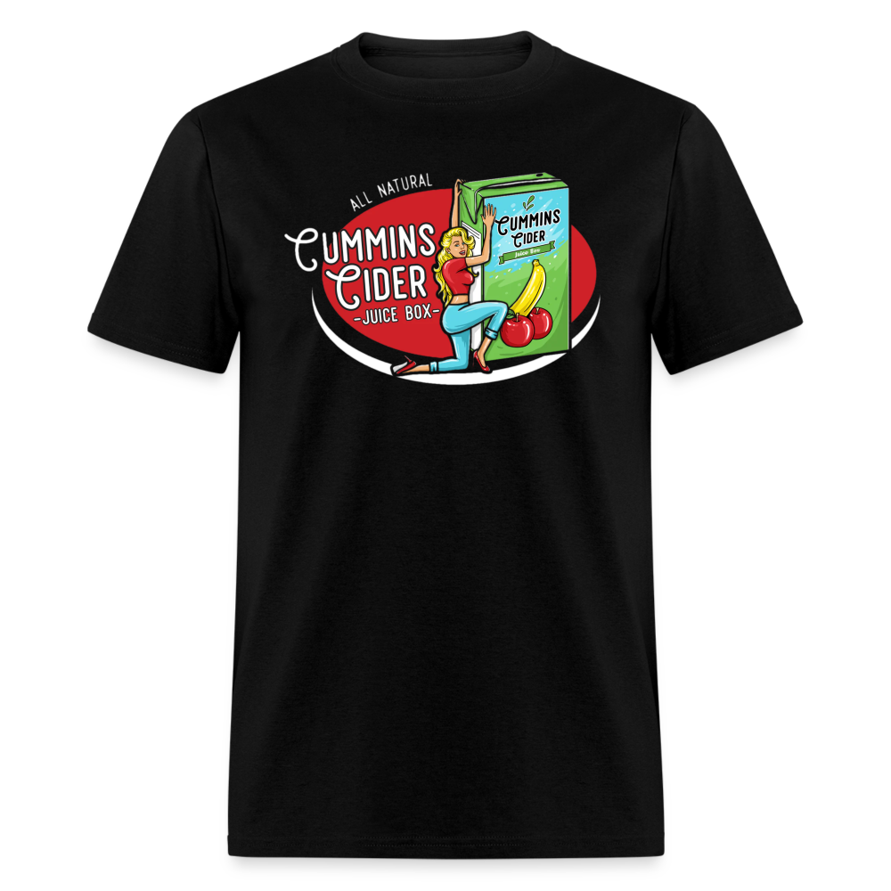 Cummins Cider Juice Box (Adult Sexual Humor) T-Shirt - black