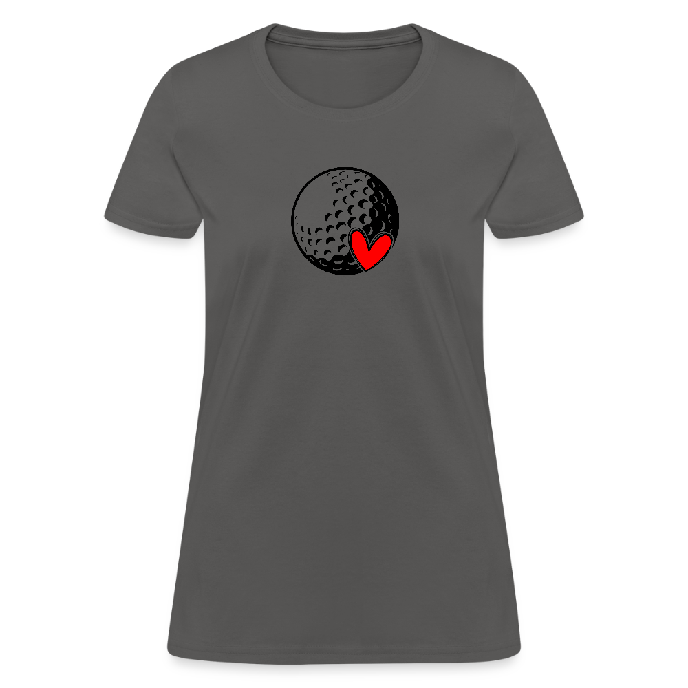 Love Golf Women's Contoured T-Shirt - charcoal