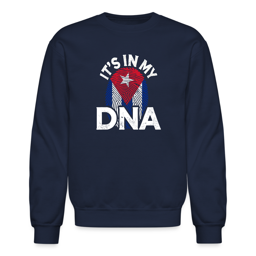 Cuba DNA Sweatshirt – Cuban Flag Fingerprint - navy