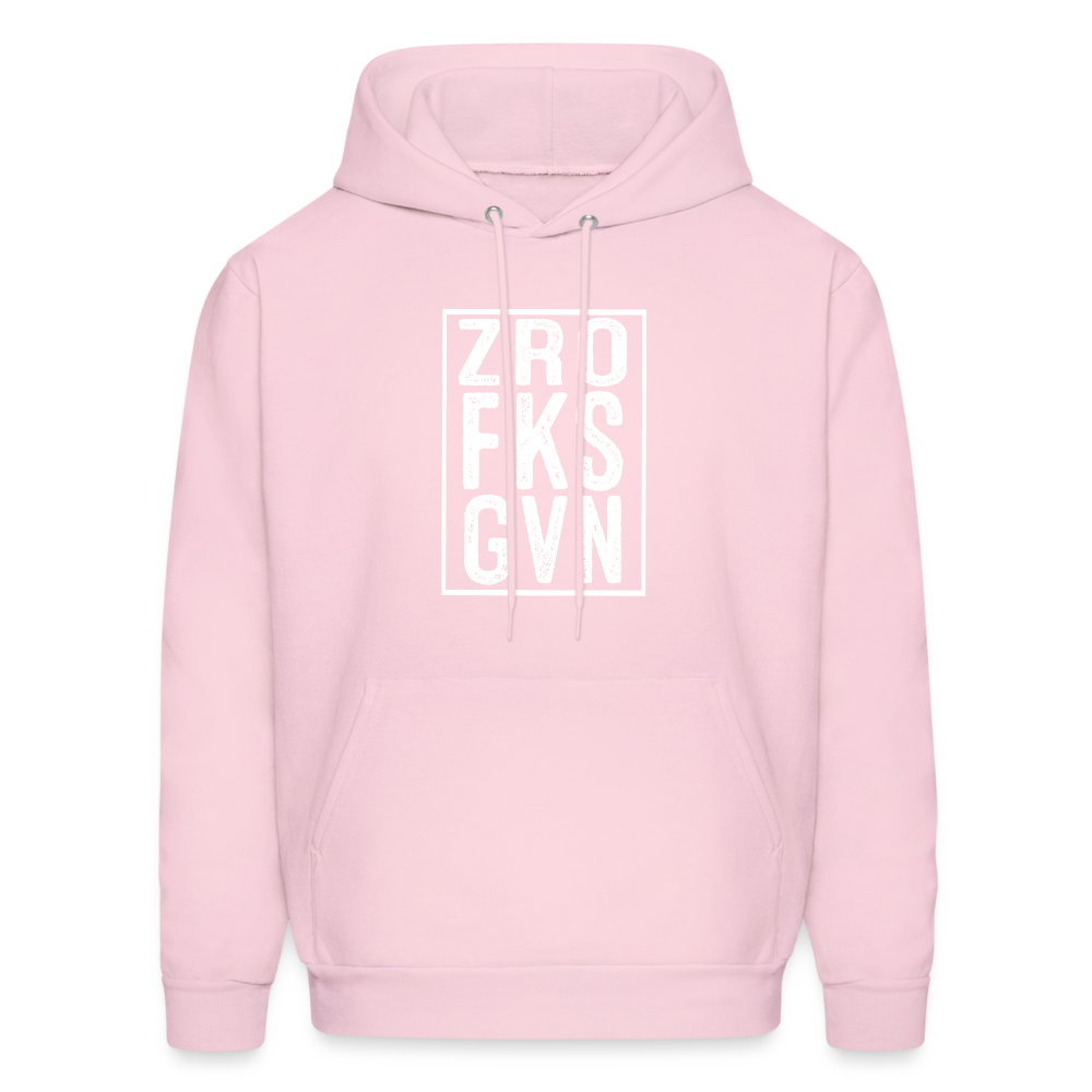 ZRO FKS GVN (Zero Fucks Given) Hoodie - pale pink